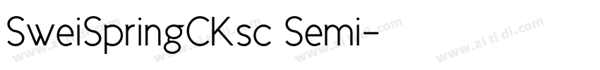 SweiSpringCKsc Semi字体转换